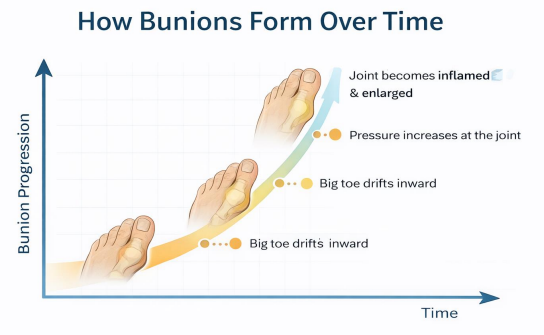 bunion progression chart