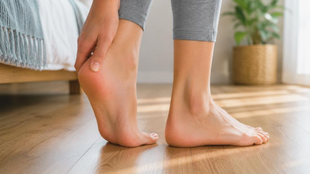 Worst thing to do with plantar fasciitis while walking barefoot on hard floors
